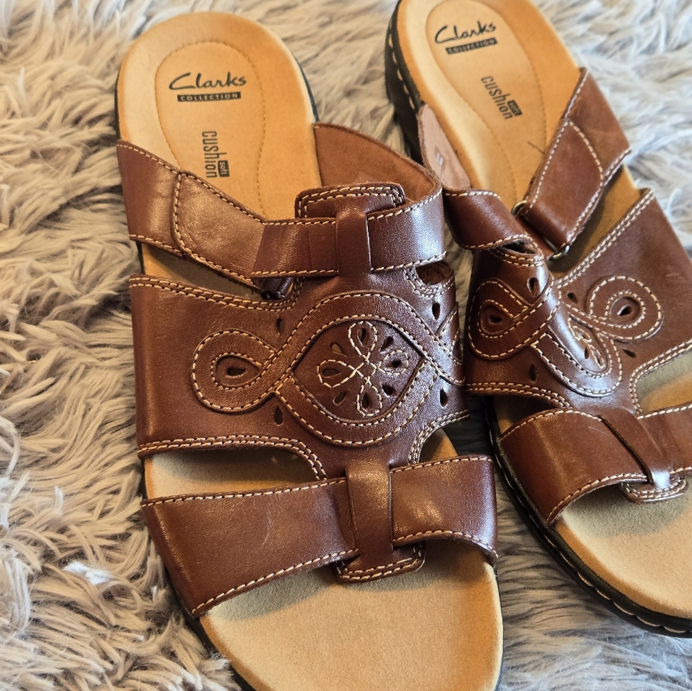 Clark Collection Soft Cusion Leisa Higley Sandals Size 12 - Picture 7 of 14